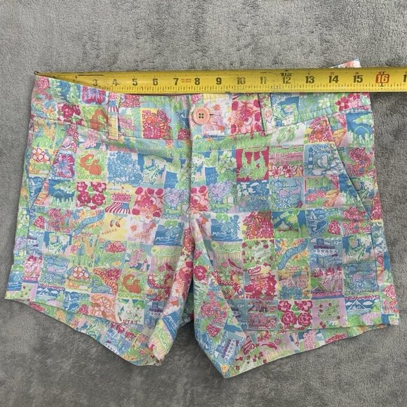 Lilly Pulitzer Shorts Womens Size 2 Pop Up State of Mind Callahan Knit Casual 5” - Picture 3 of 9